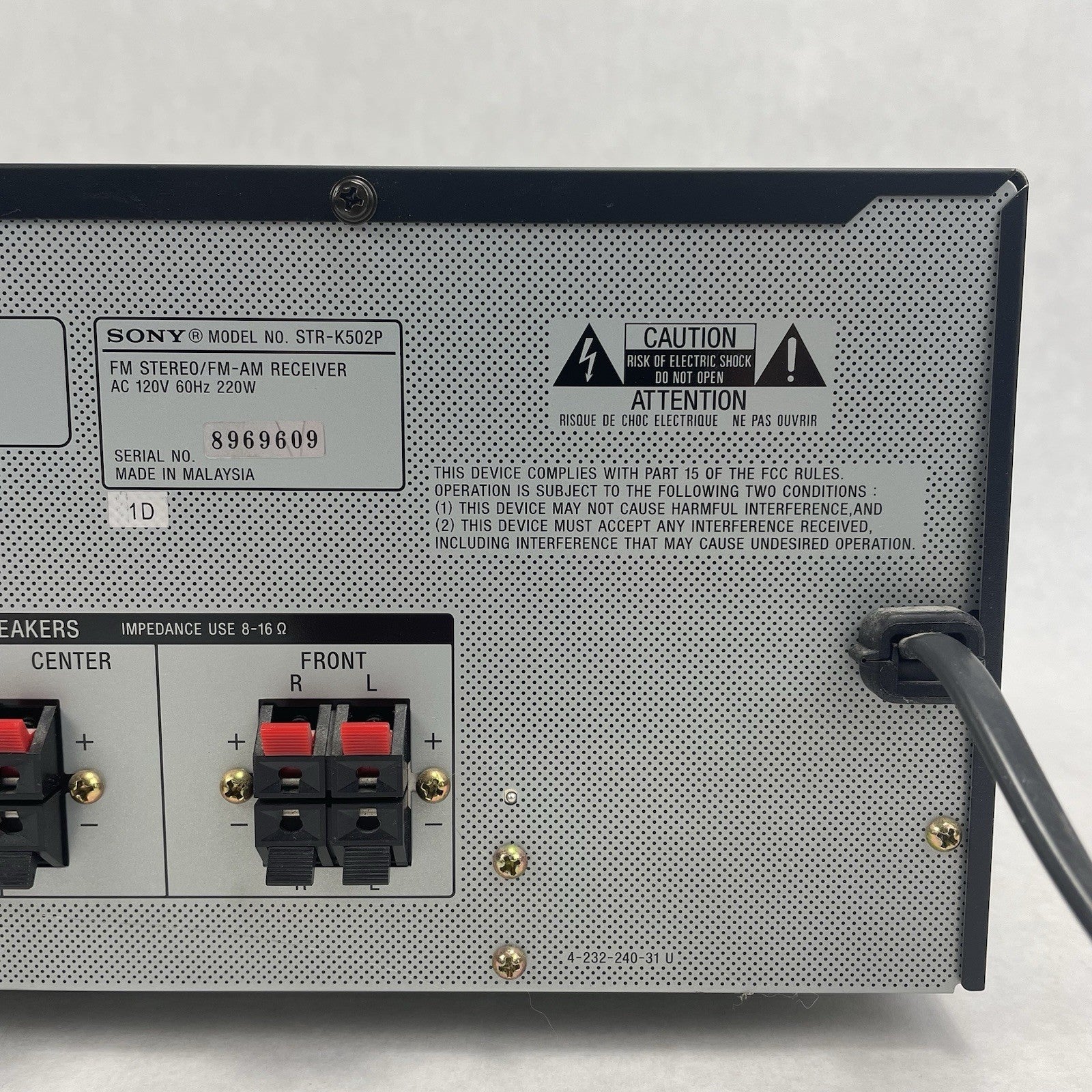 Sony STR-K502P Receiver HiFi Stereo 5.1 Channel Home Theater Audio Tested