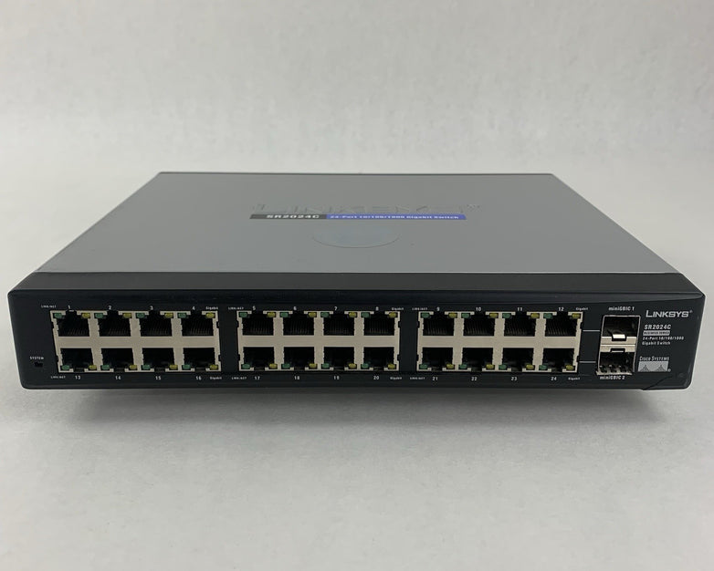 Cisco Linksys SR2024C Compact 10/100/1000 Gigabit Switch Tested and Reset