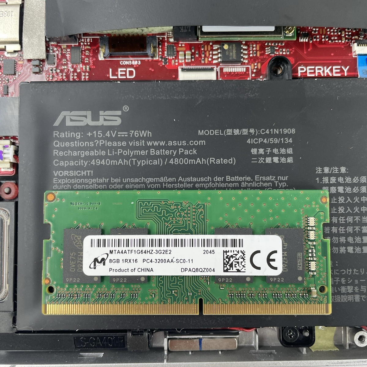 ASUS ROG GA401Q 14" Ryzen 9 5900HS 3.30GHz 16GB RAM RTX 3060 No SSD/OS/AC22