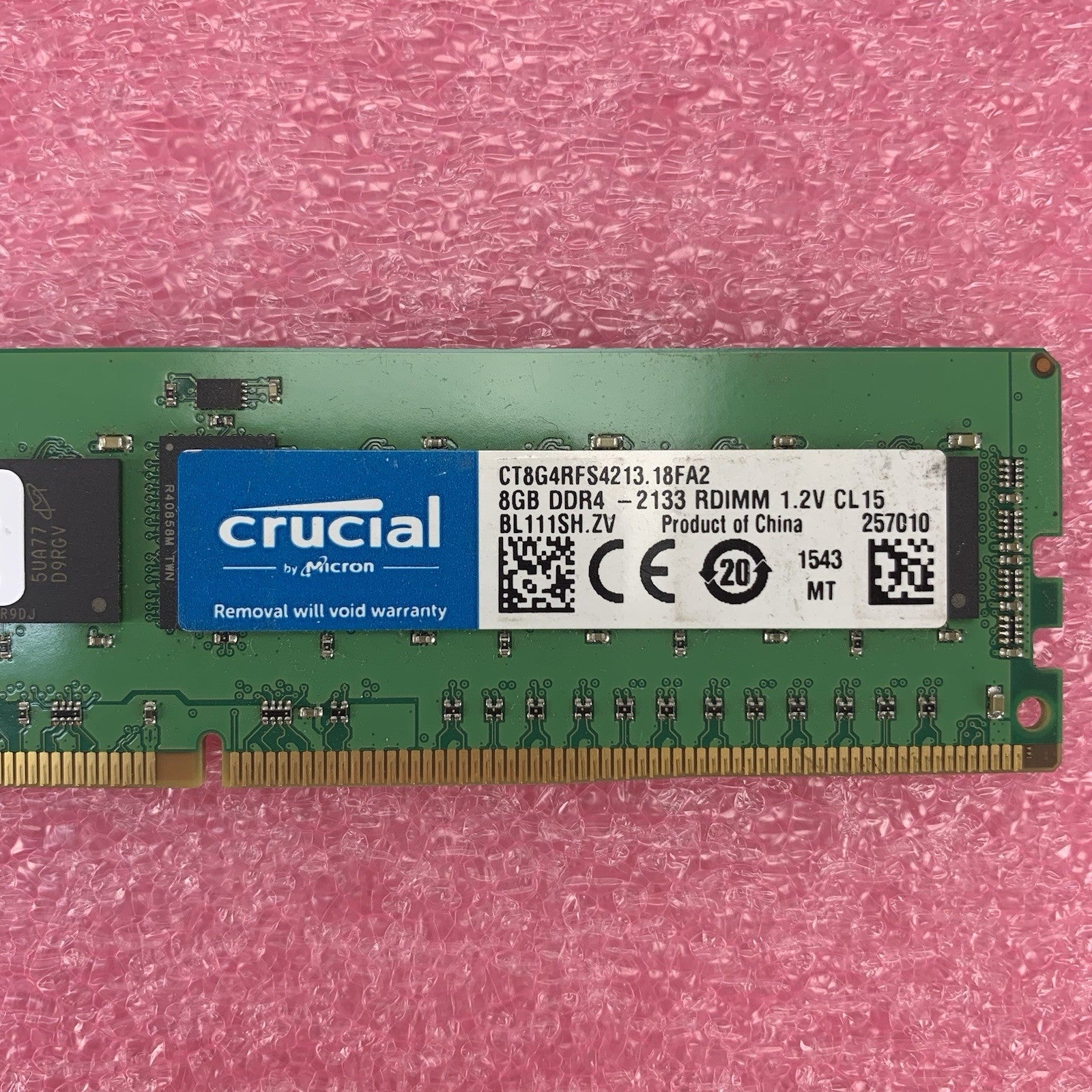 Crucial MTA18ASF1G72PZ-2G1A2II PC4-2133P-RC0-10 8GB 1Rx4 Desktop Memory RAM7
