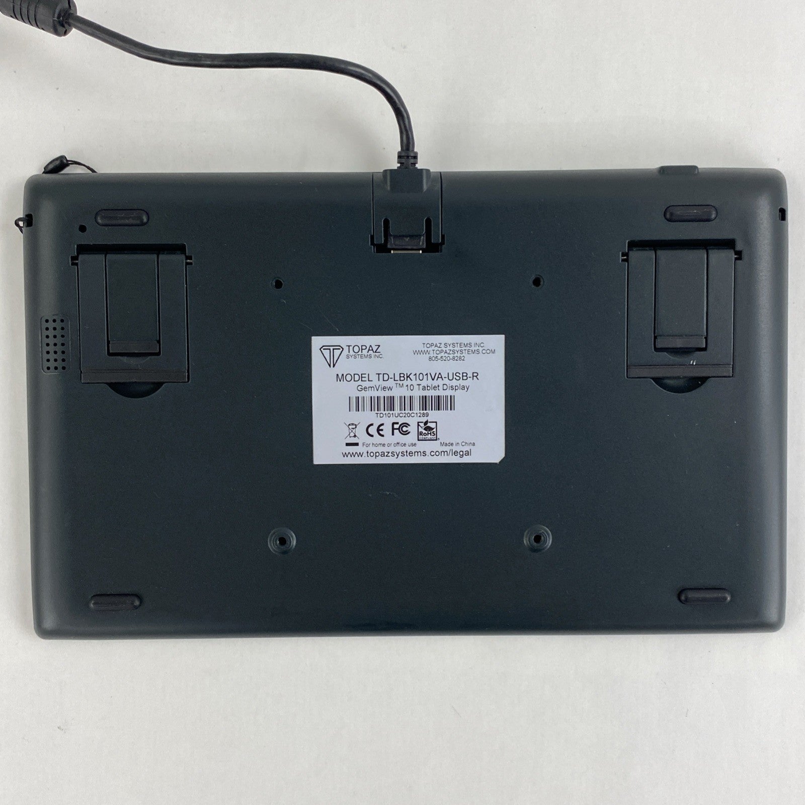 Topaz Systems GemView TD-LBK101VA-USB-R 10" USB Tablet Signature Terminal7