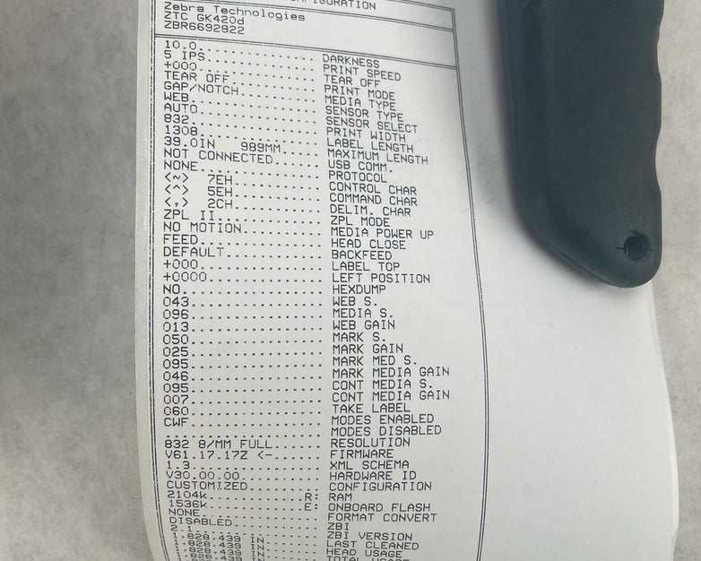 Zebra GK420d Thermal Label Printer - Tested