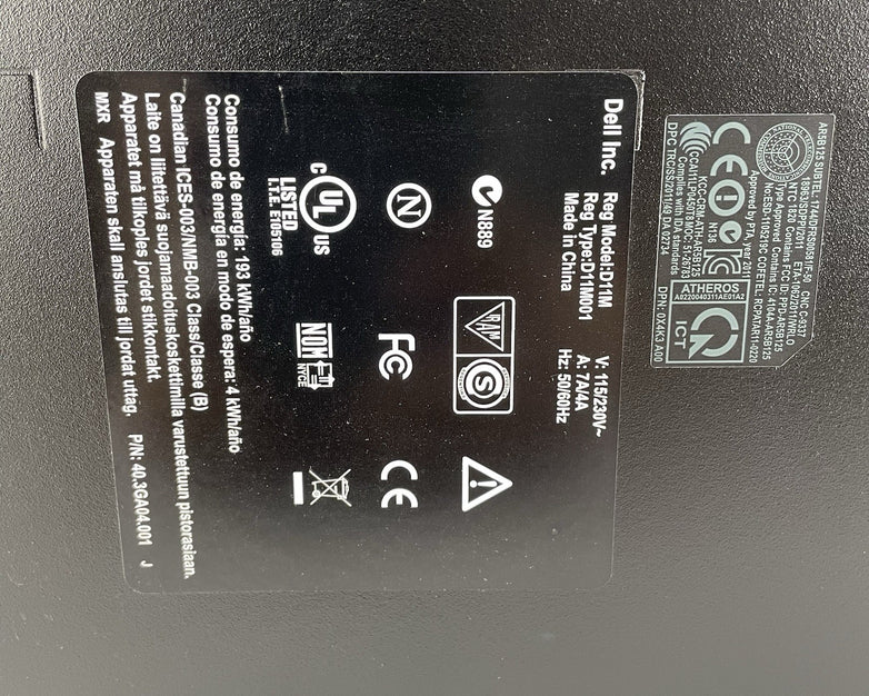 Dell Inspiron 660 MT i3-2120 3.30 GHz 4 GB Ram No HDD No OS