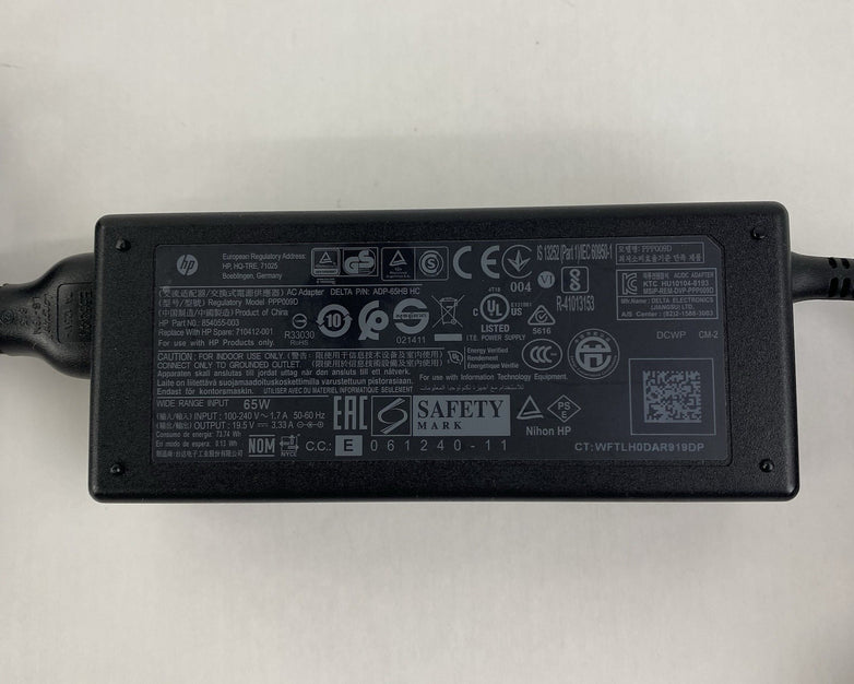 HP PPP0009D 65W 19.5V 3.33A Tiny Blue Tip AC Adapter - Lot of 7