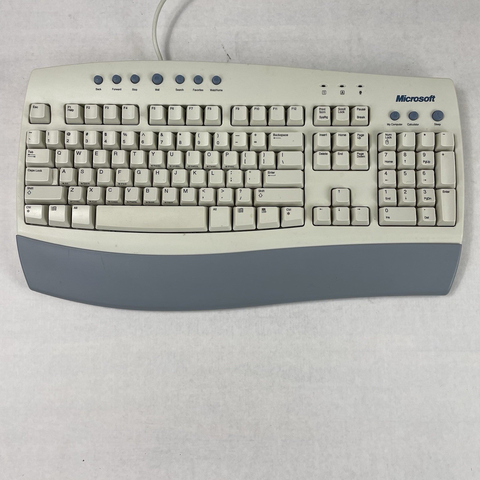 Microsoft RT9443 Internet Keyboard White Untested