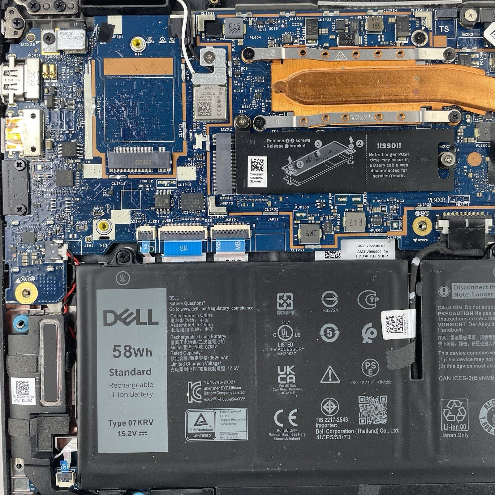 Dell Latitude 7330 13.3" i7-1265U 4.15 GHz 32 GB RAM No SSD/OS/AC - Bad Bottom17