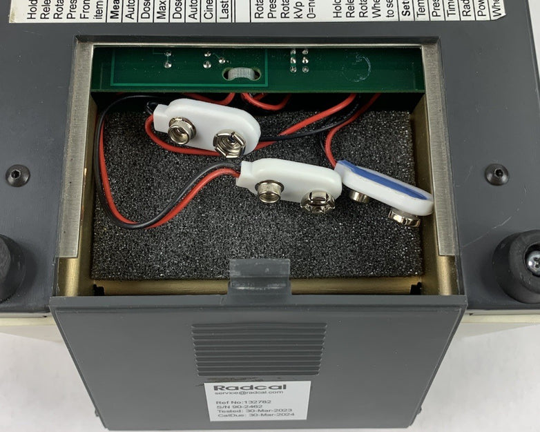 RadCal 9010 Radiation Monitor Controller - Factory Reset