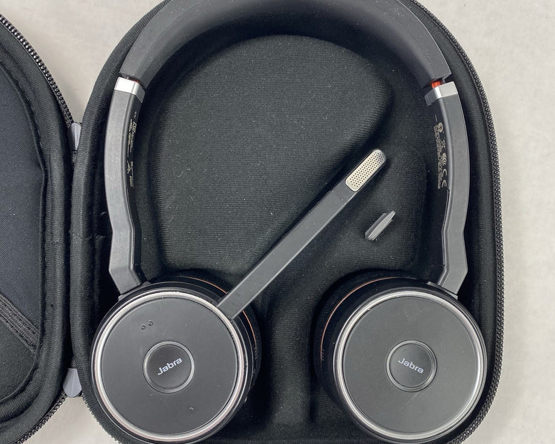 Jabra HSC040W Evolve 75 Wireless Bluetooth Headset with Case And Dongle Tested