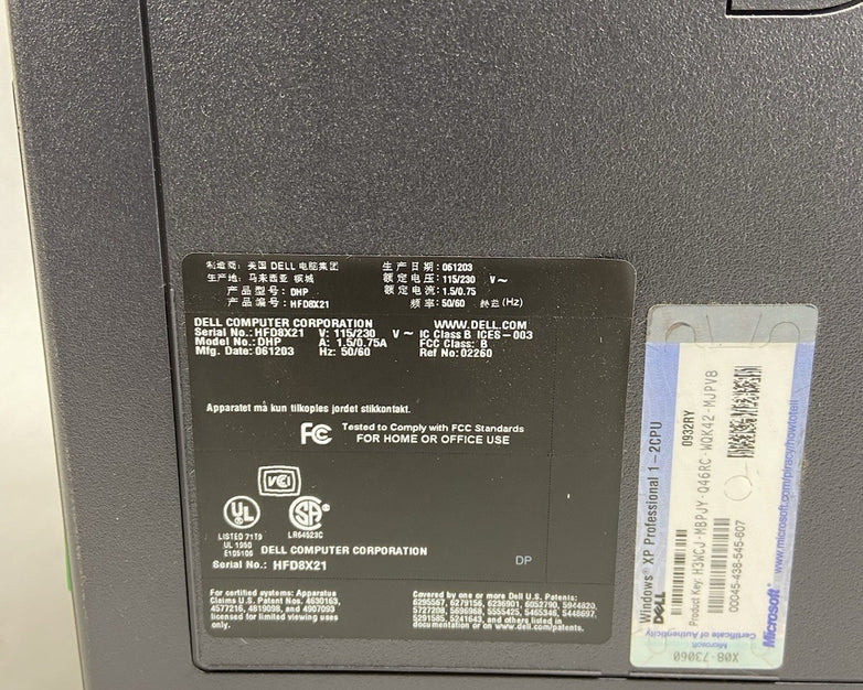 Dell Dimension 4600C SFF Intel Pentium 4 2.8GHz 1GB RAM No HDD No OS