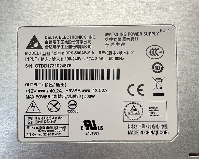 Delta Electronics DPS-500AB-9 A 500W - Untested