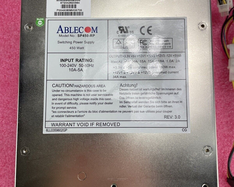 BFG Tech BFGR550WGXPSU 550W Switching Power Supply