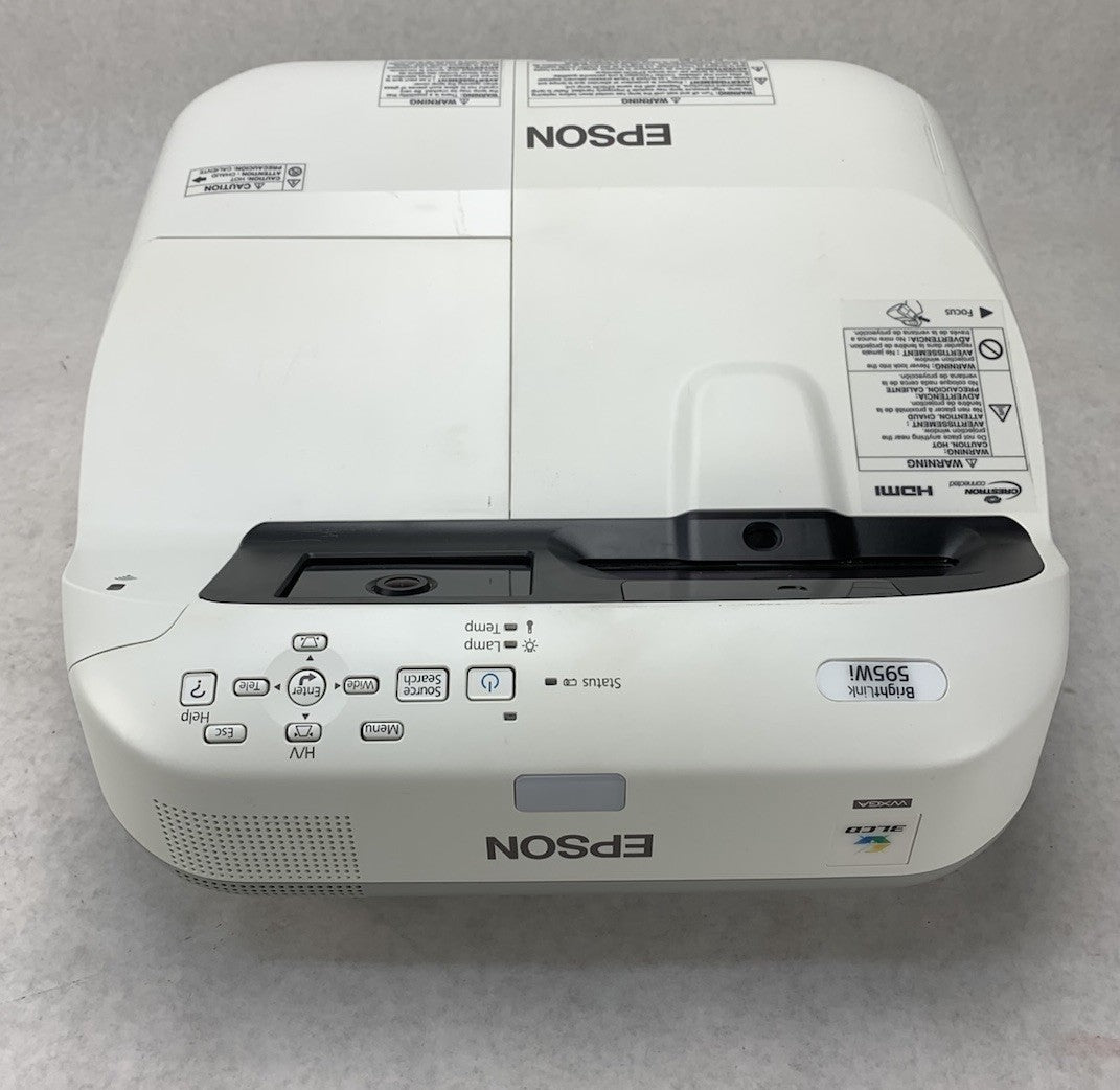 Epson H599A BrightLink 595Wi LCD Lamp Projector 814 Lamp Hours No Remote3