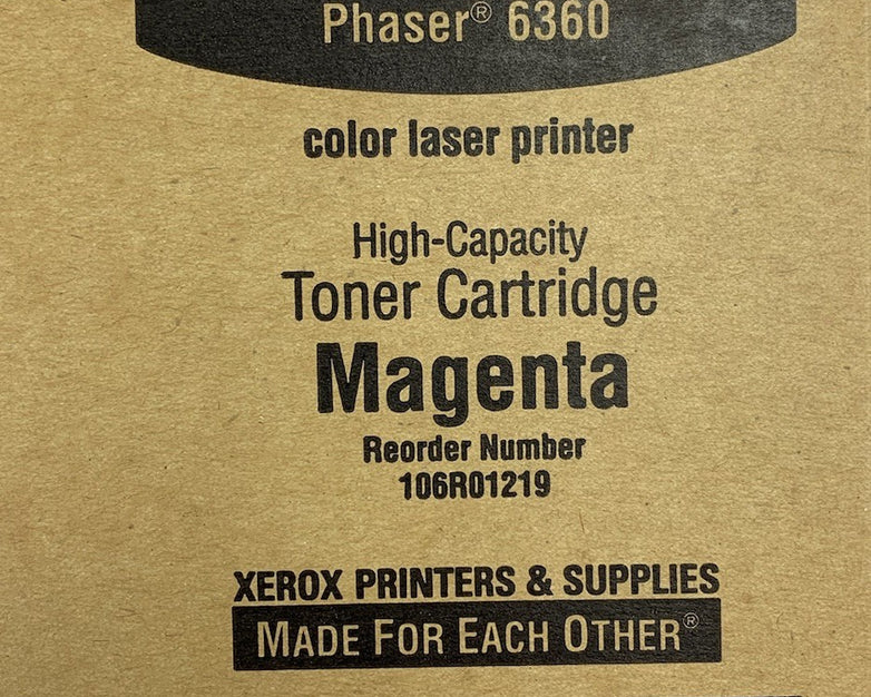 Xerox Phaser 6360 High-Capacity Magenta Toner Cartridge (Lot of 2)