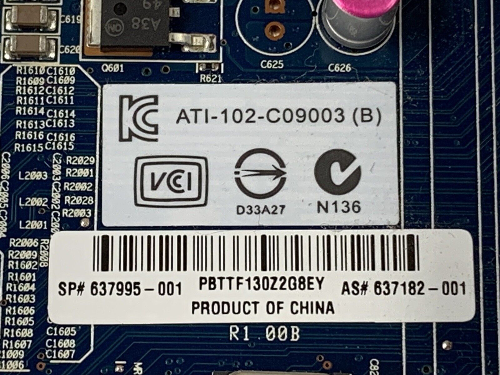 ATI Radeon Dual Monitor 512MB Video Card ATI-102-C09003 B