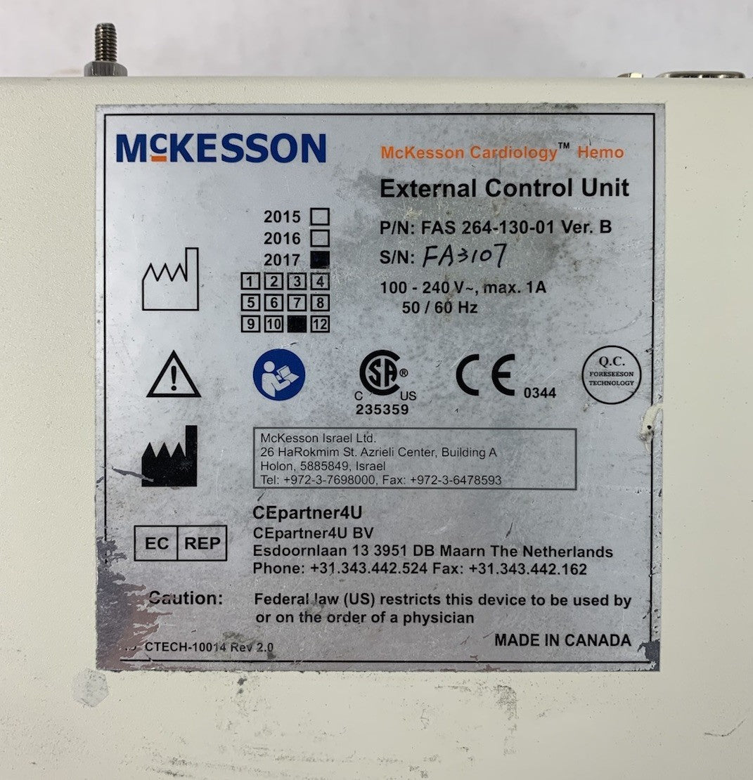 McKesson FAS 264-130-01 External Control Unit - Power Tested12