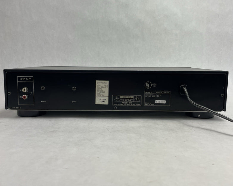 Sony CDP-291 Compact Disc CD Player No Remote Tested