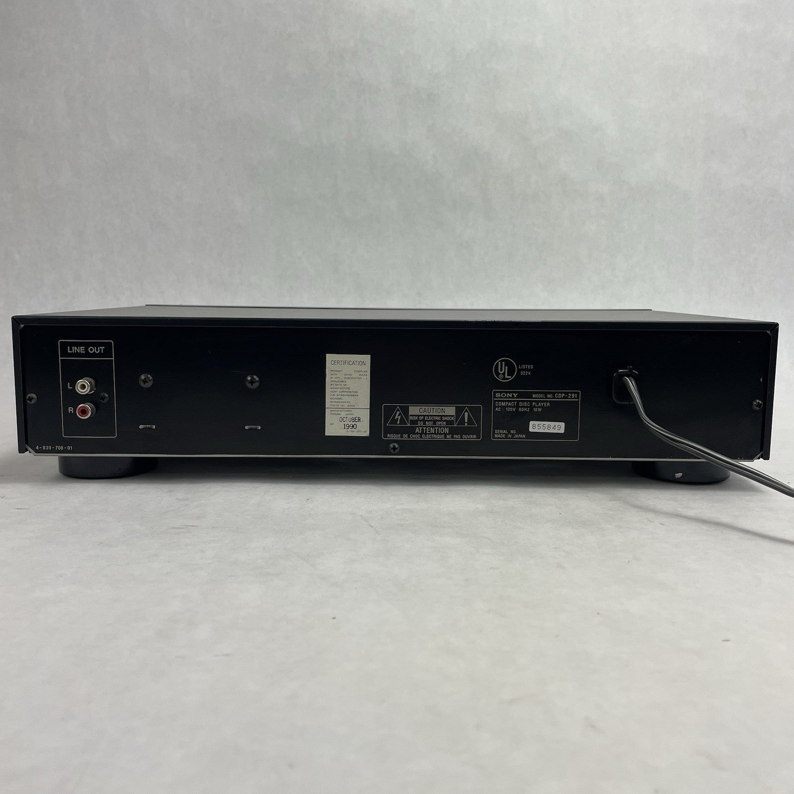 Sony CDP-291 Compact Disc CD Player No Remote Tested