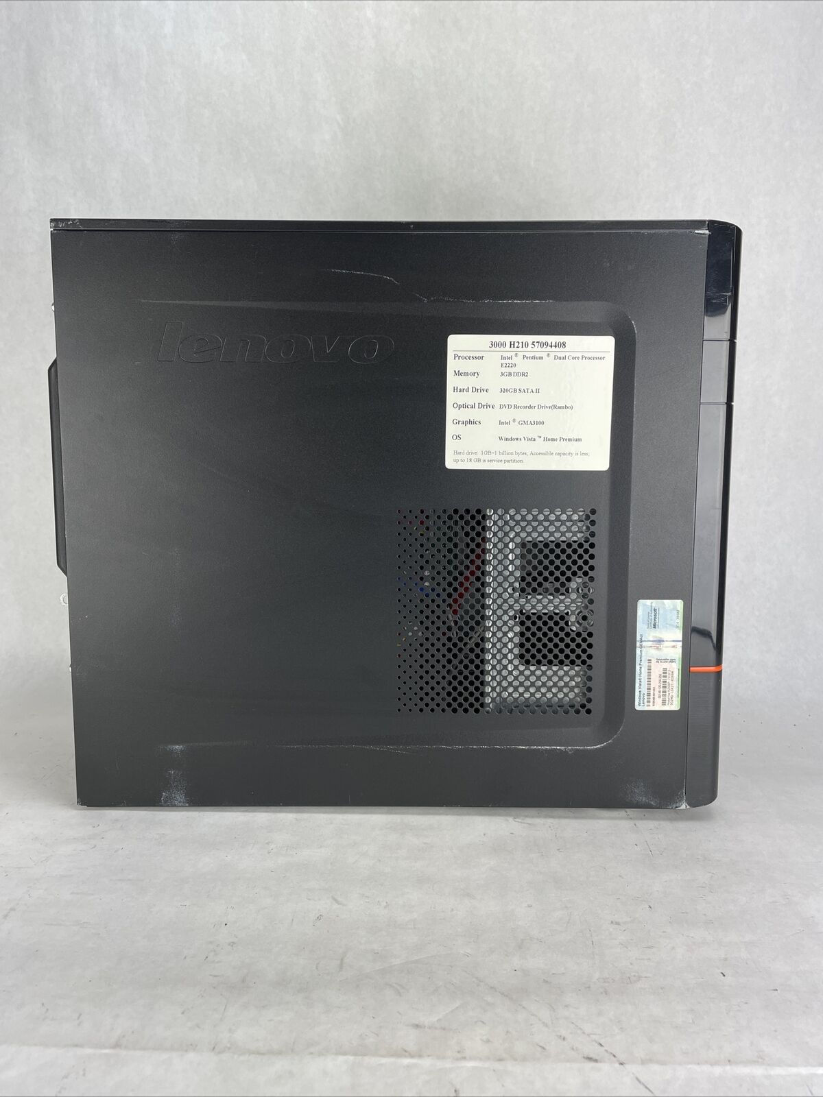 Lenovo 3000 H210 MT Intel Pentium Dual E2220 2.4GHz 3GB RAM No HDD No OS