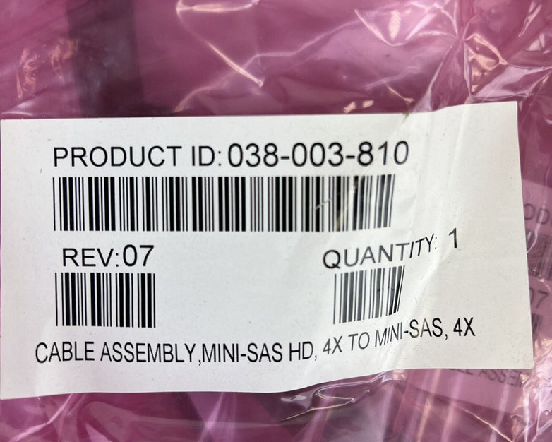 EMC Amphanol Molex 2M Mini-HDX4 to Mini-SASX4 Cable 038-003-810 (Lot of 4)