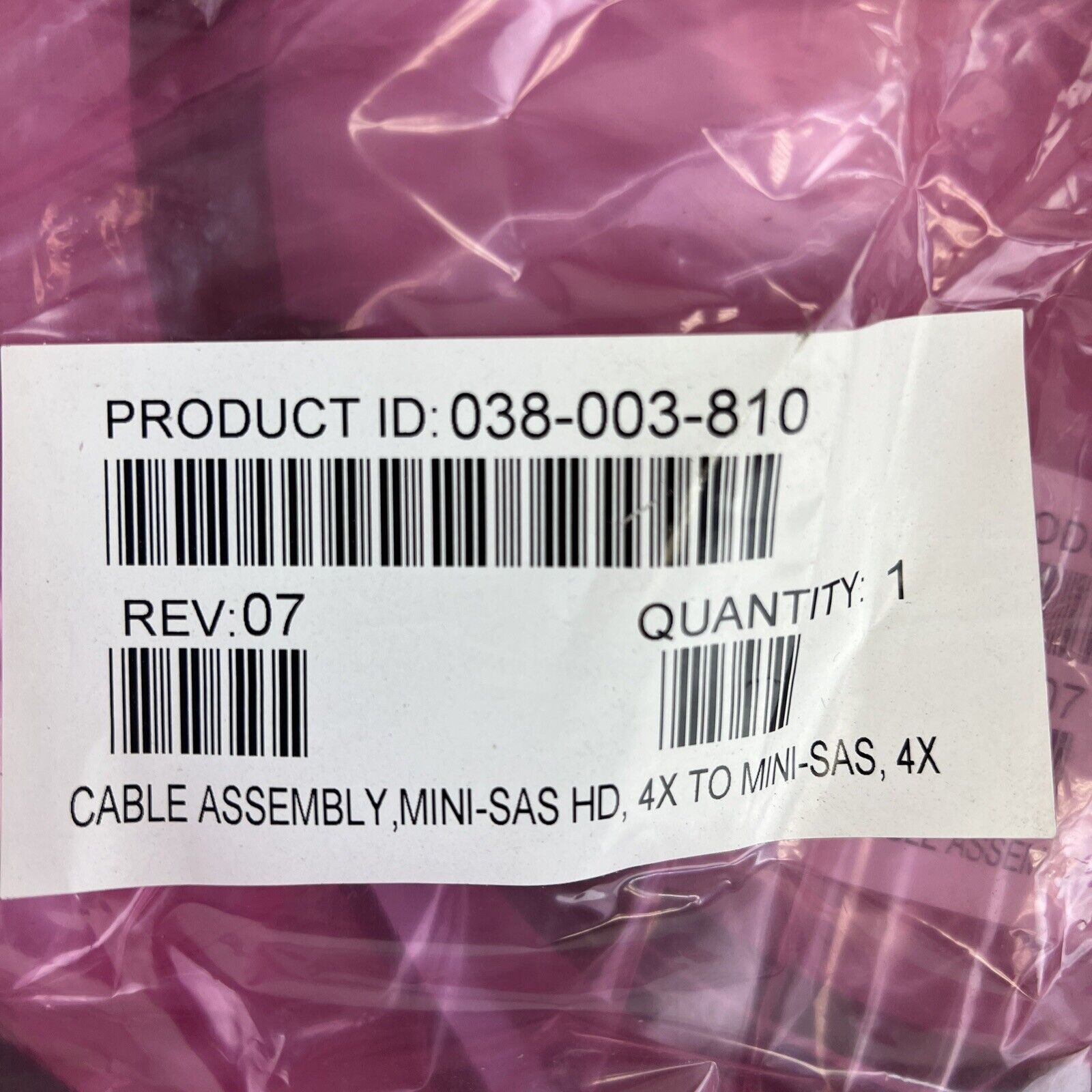 EMC Amphanol Molex 2M Mini-HDX4 to Mini-SASX4 Cable 038-003-810 (Lot of 4)