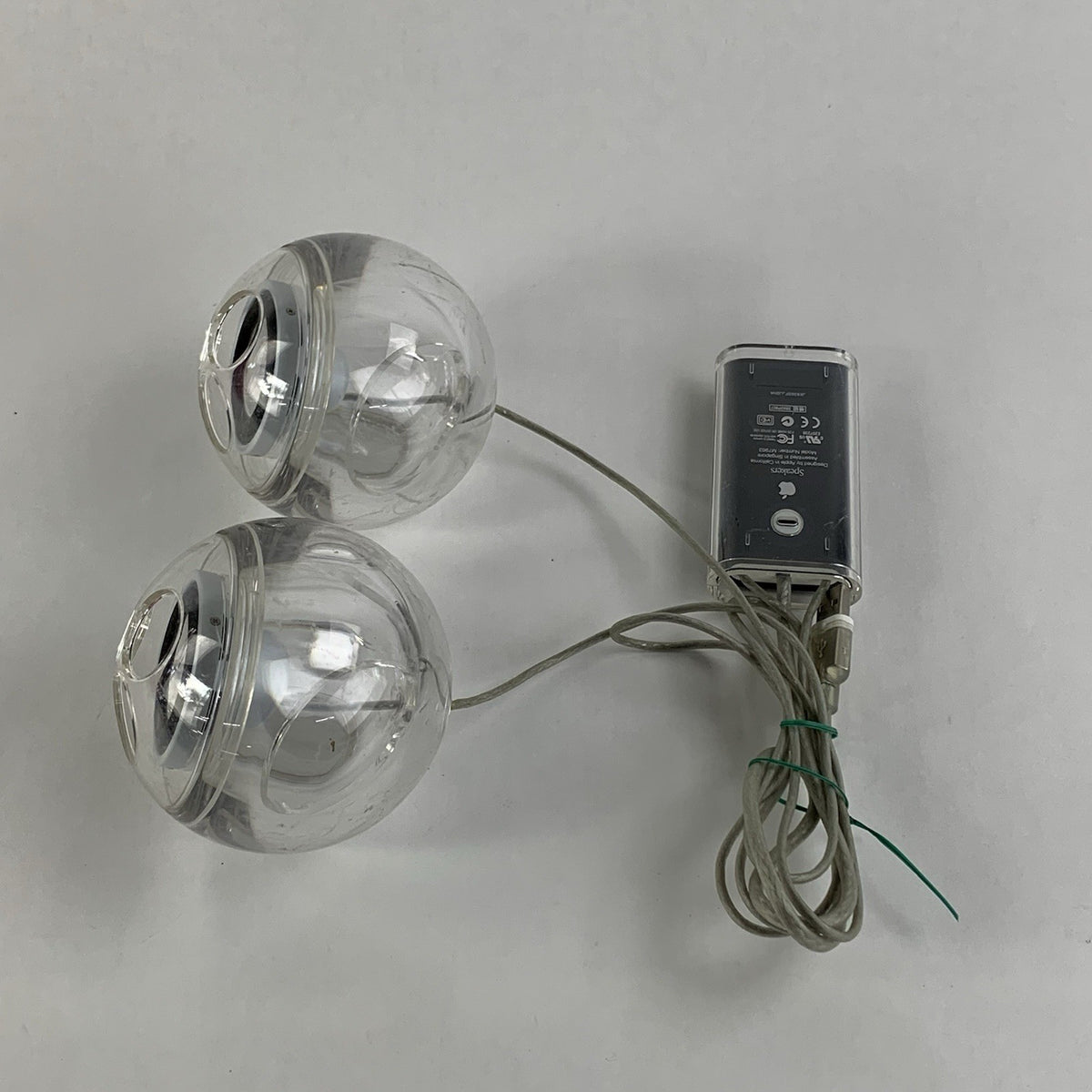 Vintage Apple M7963 Clear Sphere Speakers - Untested5