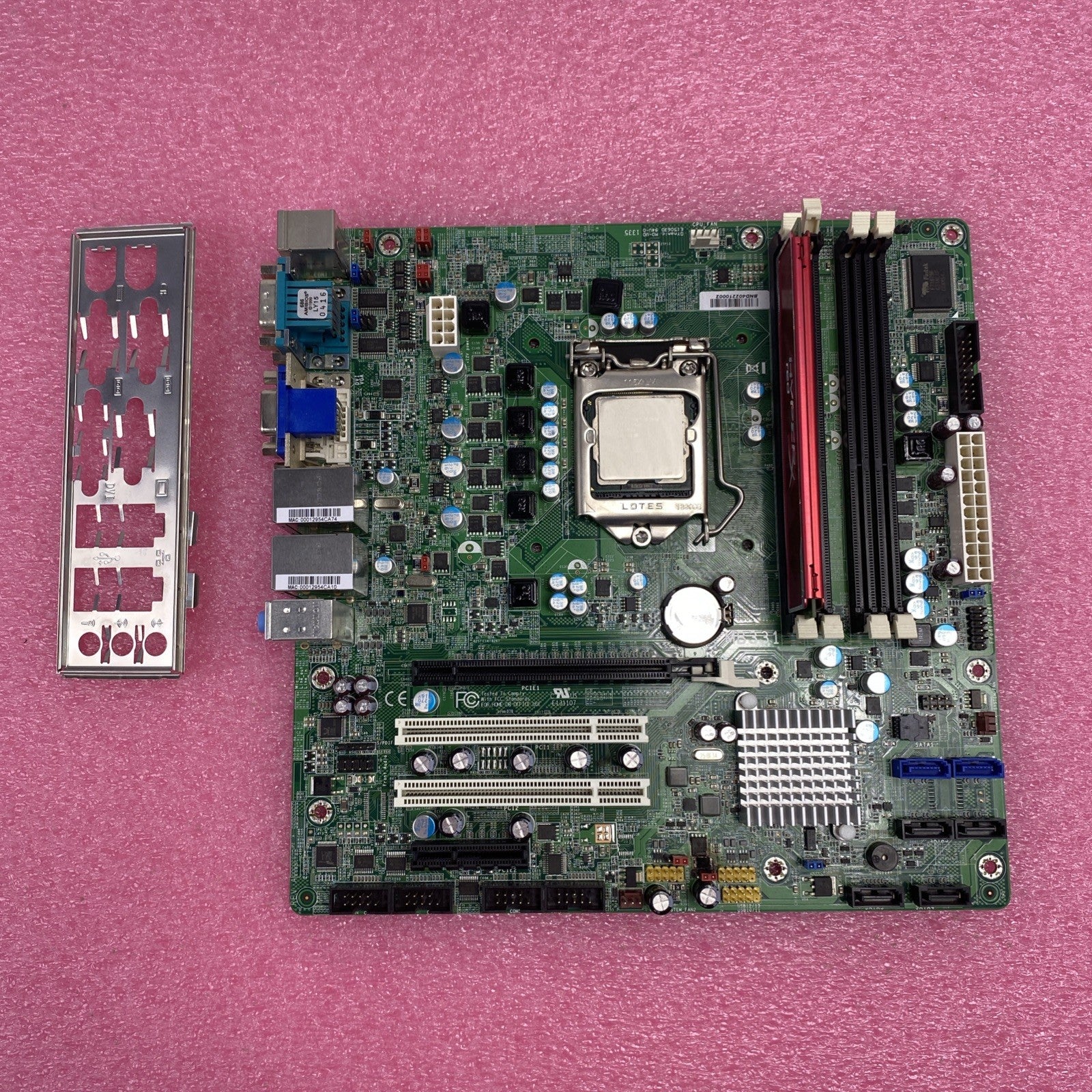 DFI MB331 Motherboard Intel Core i5-2400 3.1GHz 4GB RAM w/ Shield