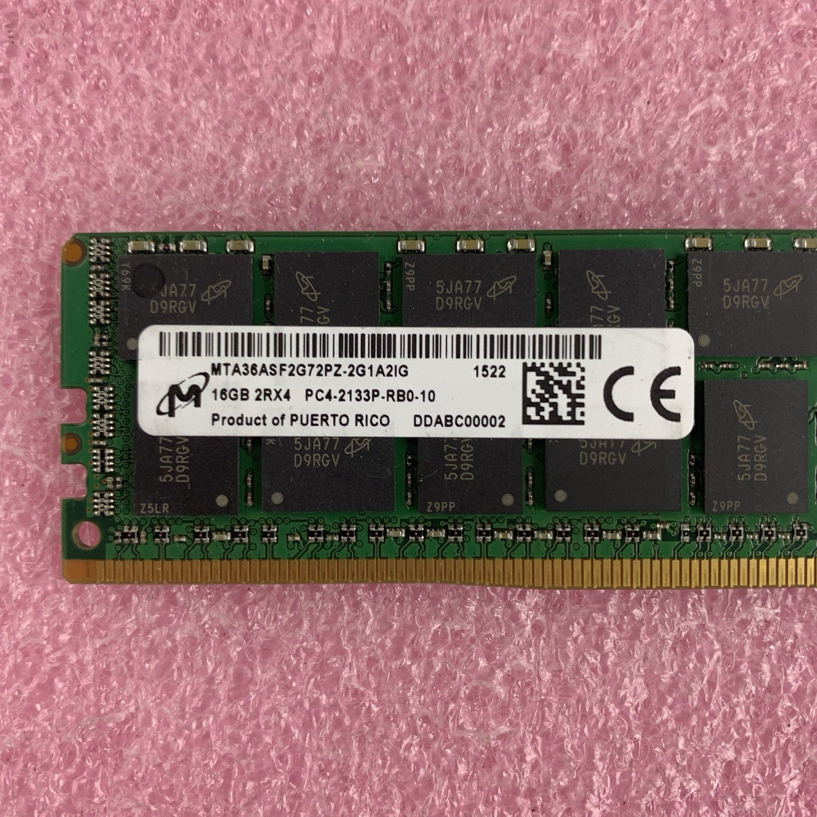 Micron MTA36ASF2G72PZ-2G1A2IG 16 GB PC4-17000 DDR4-2133MHz Server Memory Ram2