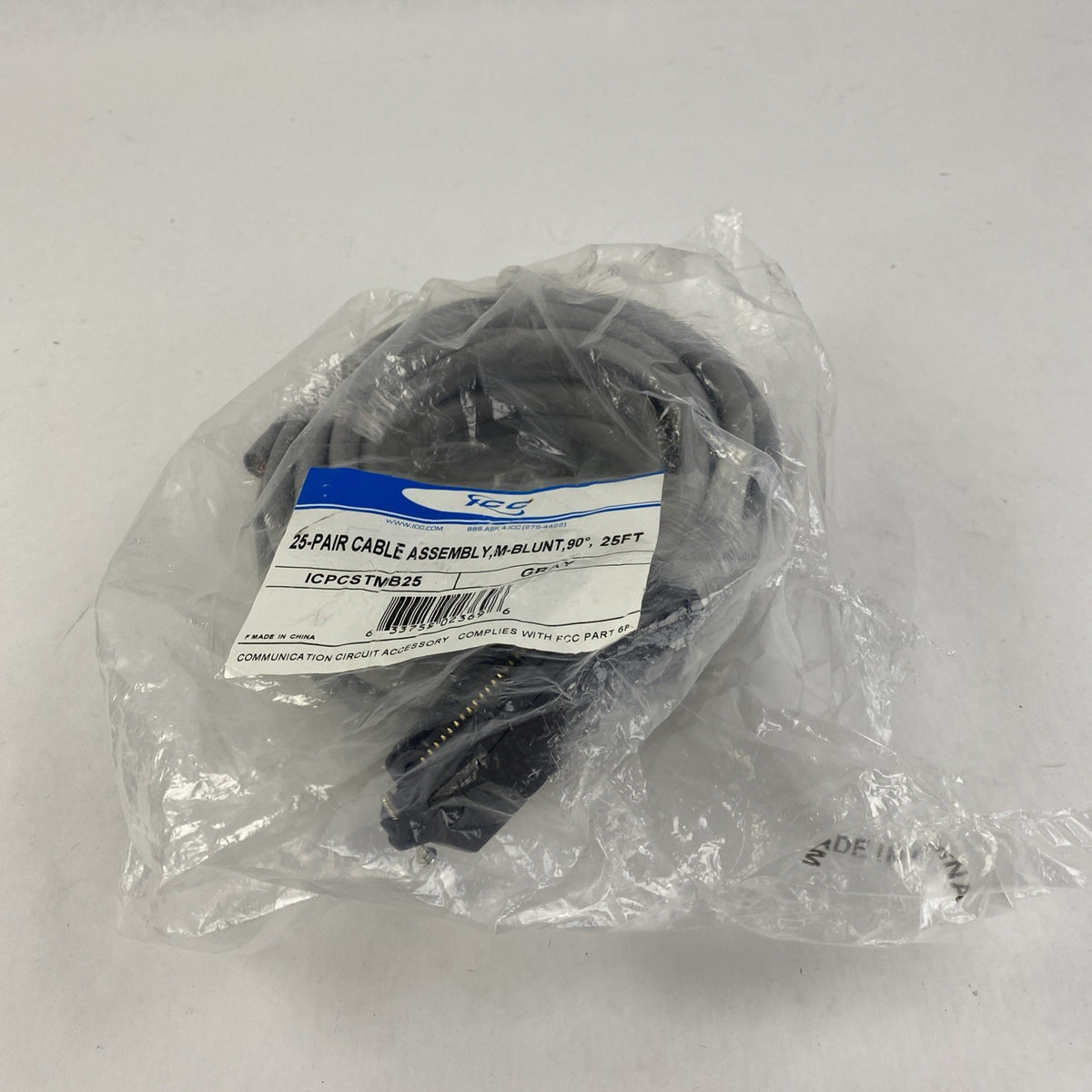 ICC ICPCSTMB25 25-Pair Cable Assembly M-Blunt 90 25FT1