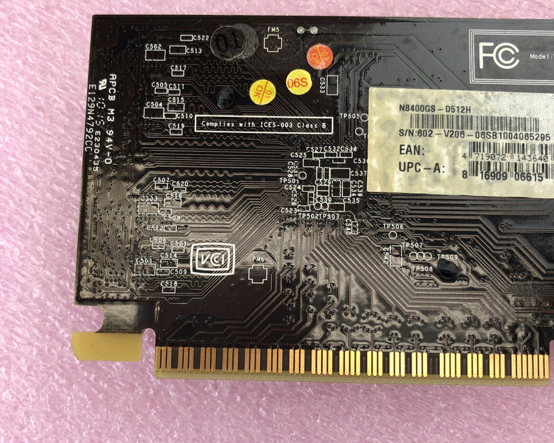 MSI NVIDIA GeForce N8400GS -D512H PCI Express Video Graphics Card DVI M V206 GPU