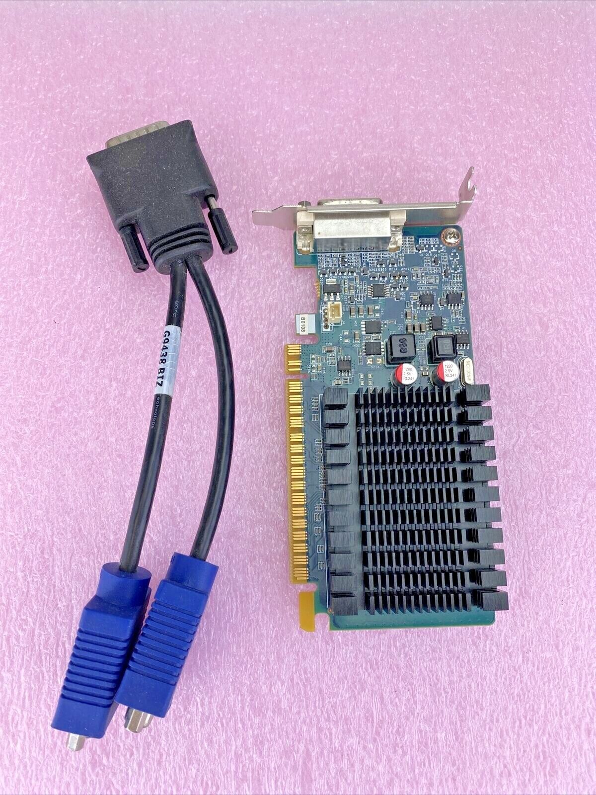 PNY GeForce 8400GS 1GB DDR3 DMS-59 PCI-E 2.0 w/ Molex DSM-59 to VGA (Lot of 2)