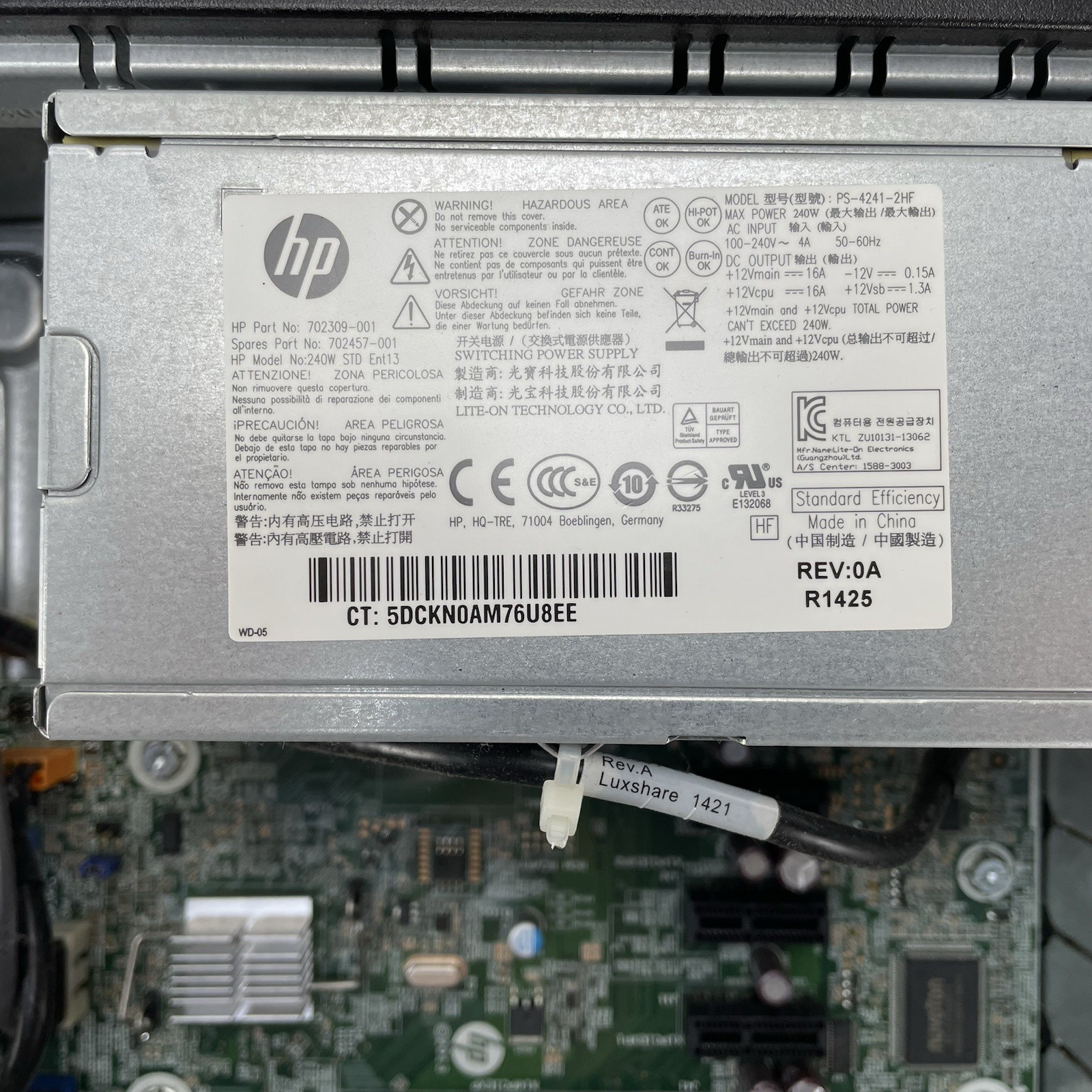 HP ProDesk 400 G1 SFF i5-4570 3.20 GHz 8 GB Ram No HDD No OS