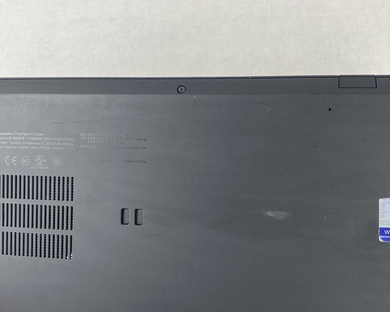 Lenovo ThinkPad X1 Carbon 6th Gen i5-8350U 1.70 GHz 8 GB RAM 14.0" No HDD No OS