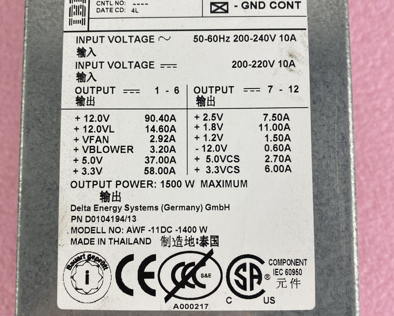 IBM Delta S-L4 1500W Switching Power Supply lot of 2