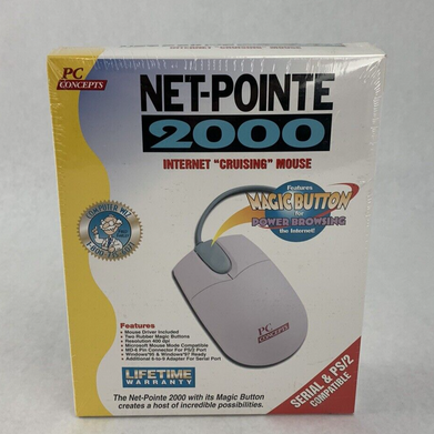 Vintage PC Concepts NET-POINTE Mouse Serial PS/2 Compatible