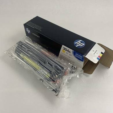 HP 304A CC532A Yellow Genuine OEM Print Cartridge Open Box Sealed Bag