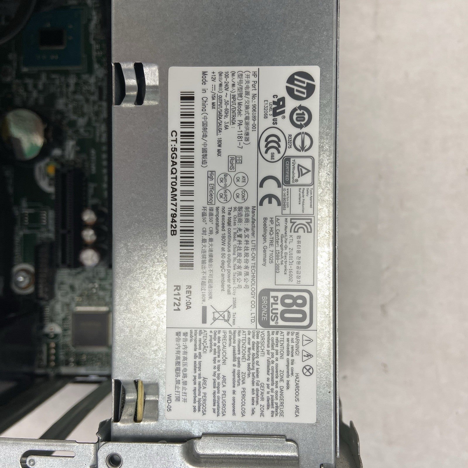 HP ProDesk 400 G4 SFF Intel Core i5-7500 3.4GHz 8GB RAM No HDD/OS/Front Panel10