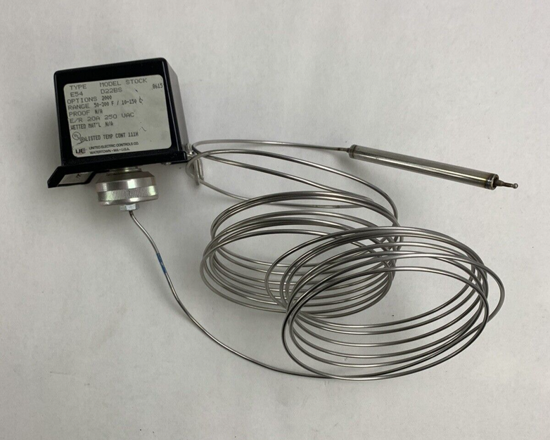 United Electric Temperature Switch, Type E54, Model D22BS, 50-300 Deg F