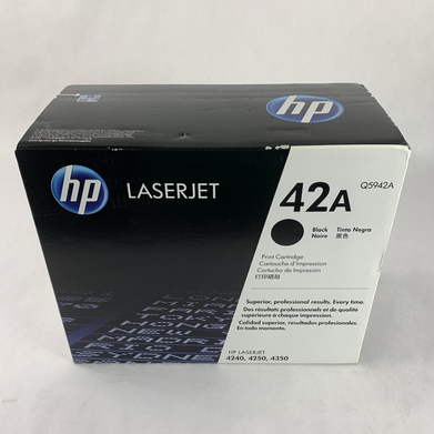 HP LaserJet 42A Q5942A Black Tone Print Cartridge Exp: Dec 2017
