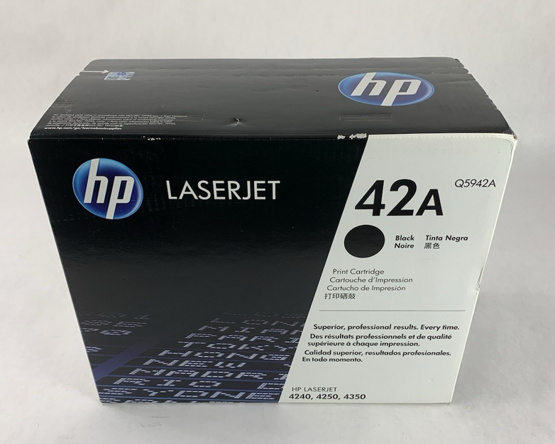 HP LaserJet 42A Q5942A Black Tone Print Cartridge Exp: Dec 2017