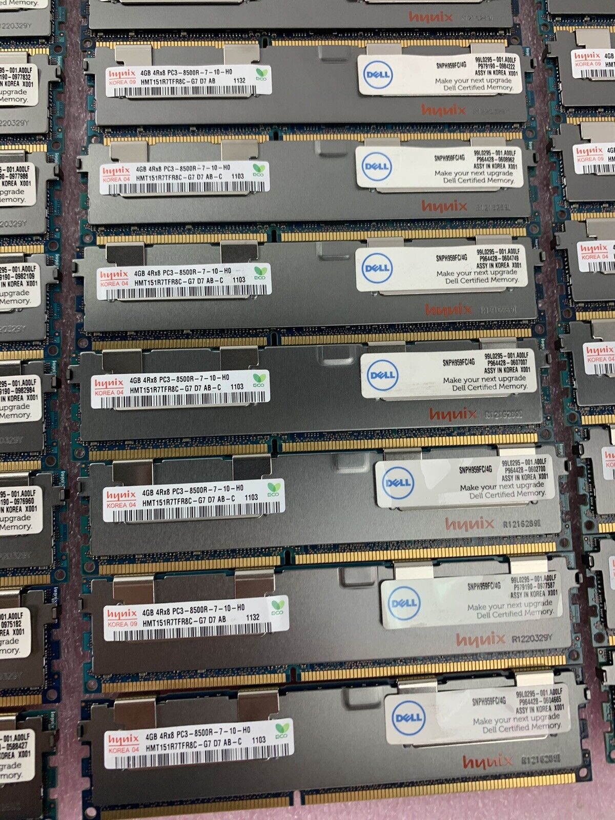 Lot of 48 Hynix4GB PC3-8500R-7-10-H0 Memory (HMT151R7TFR8C-G7 D7 AB-C)
