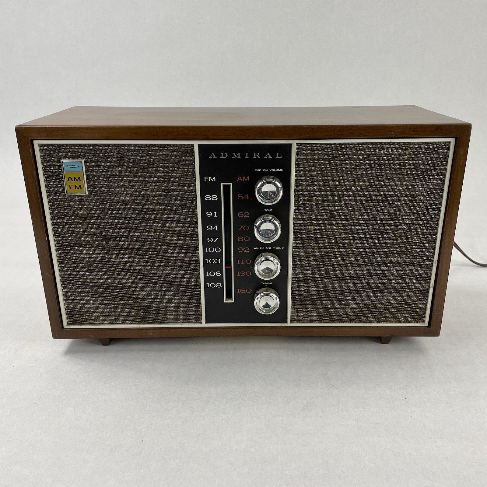 Admiral Tube Radio Model YG531 Mid-Century Wood Tested