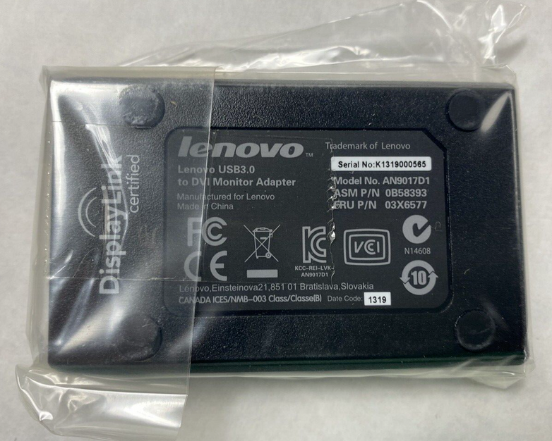 Lot of 2 Lenovo USB 3.0 to DVI/VGA Monitor Adapters Untested