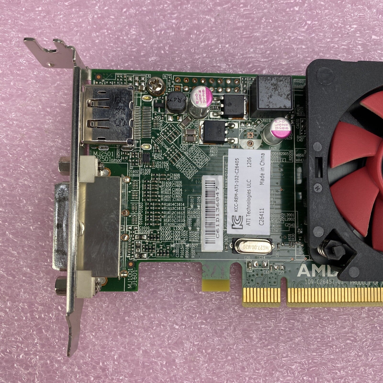 Lot( 2 ) Dell 0NFXD5 1GB AMD Radeon HD 6450 DisplayPort DVI PCle Low Profile