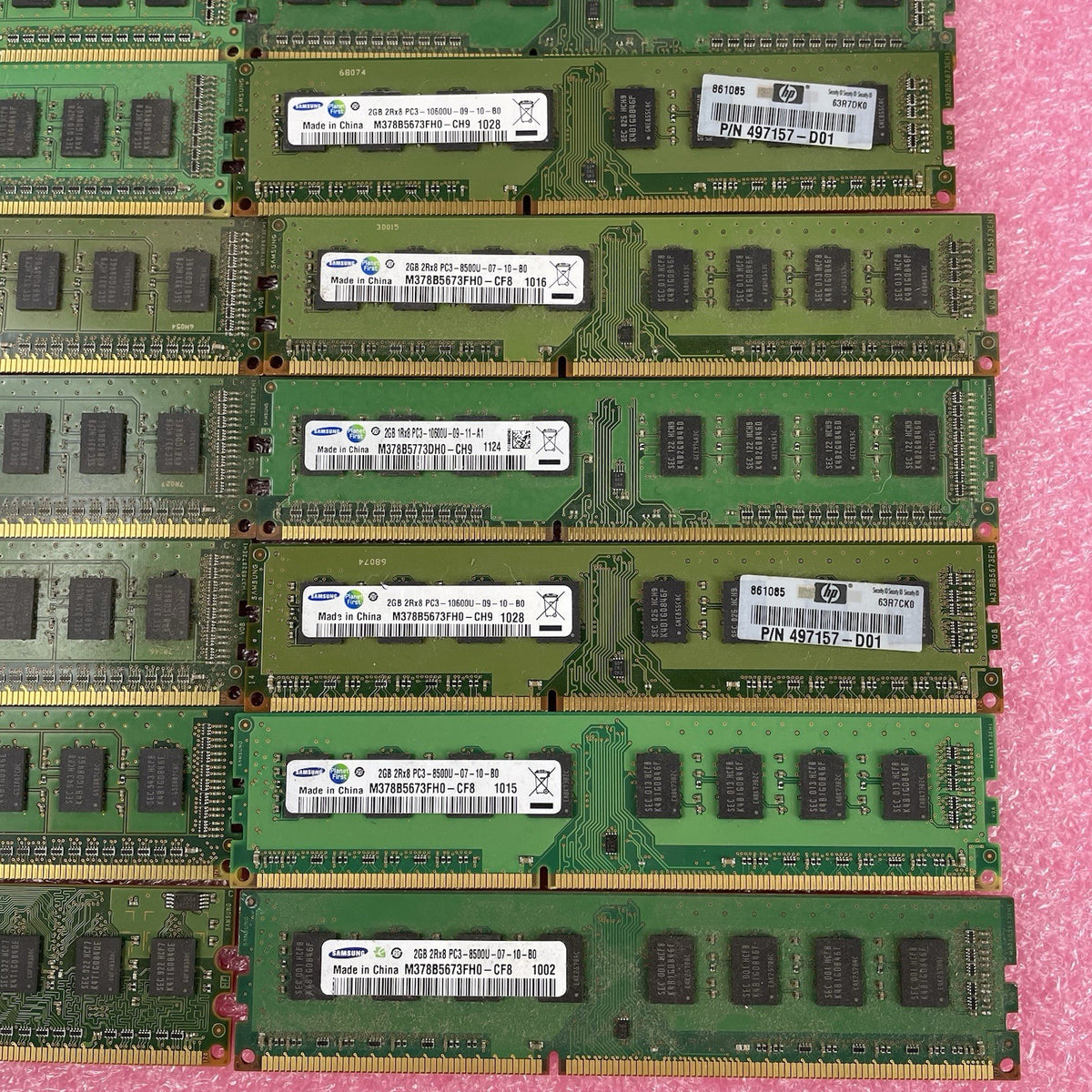 Samsung Assorted DDR2/DDR3 Desktop RAM Lot 22pc 44GB Total Untested5