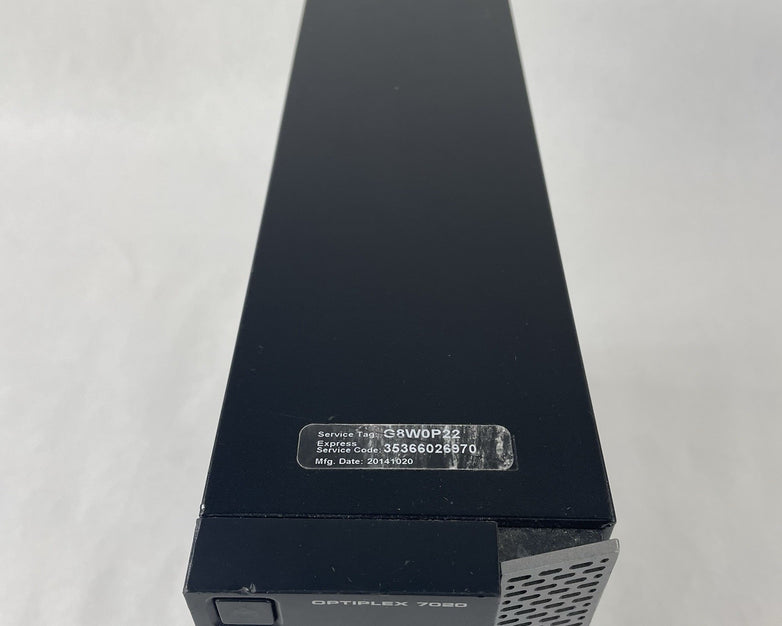 Dell Optiplex 7020 SFF i7-4790 3.60 GHz 4 GB RAM No HDD/OS - Radeon 428B5F