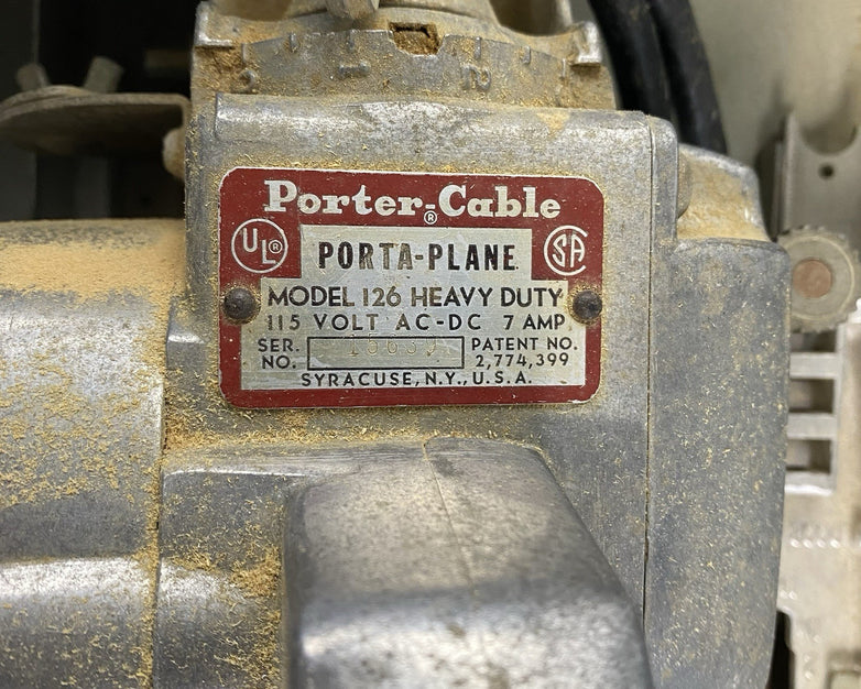 Porta-Plane 126 Porter Cable 115V AC-DC 7AMP Parts and Repair
