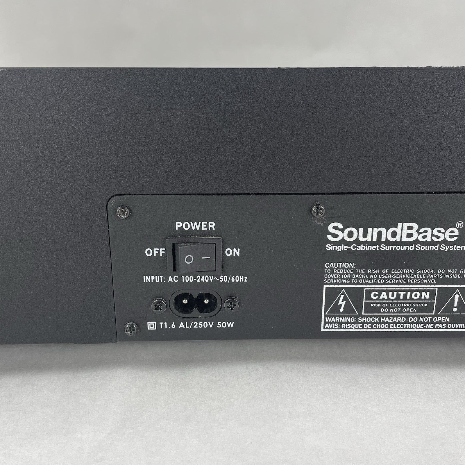 ZVOX 580 Sound Bar Sound Base Cabinet Box Subwoofer Sound System TV Platform Blk