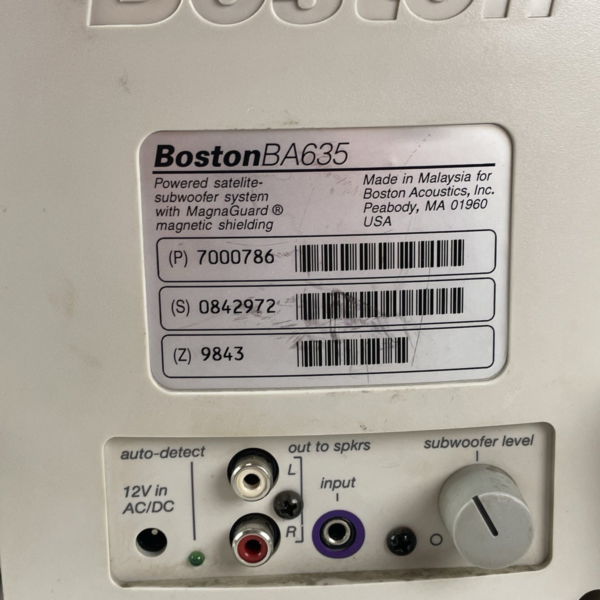 Boston Acoustics BA635 2.1 Speaker Tested With Power Cord5