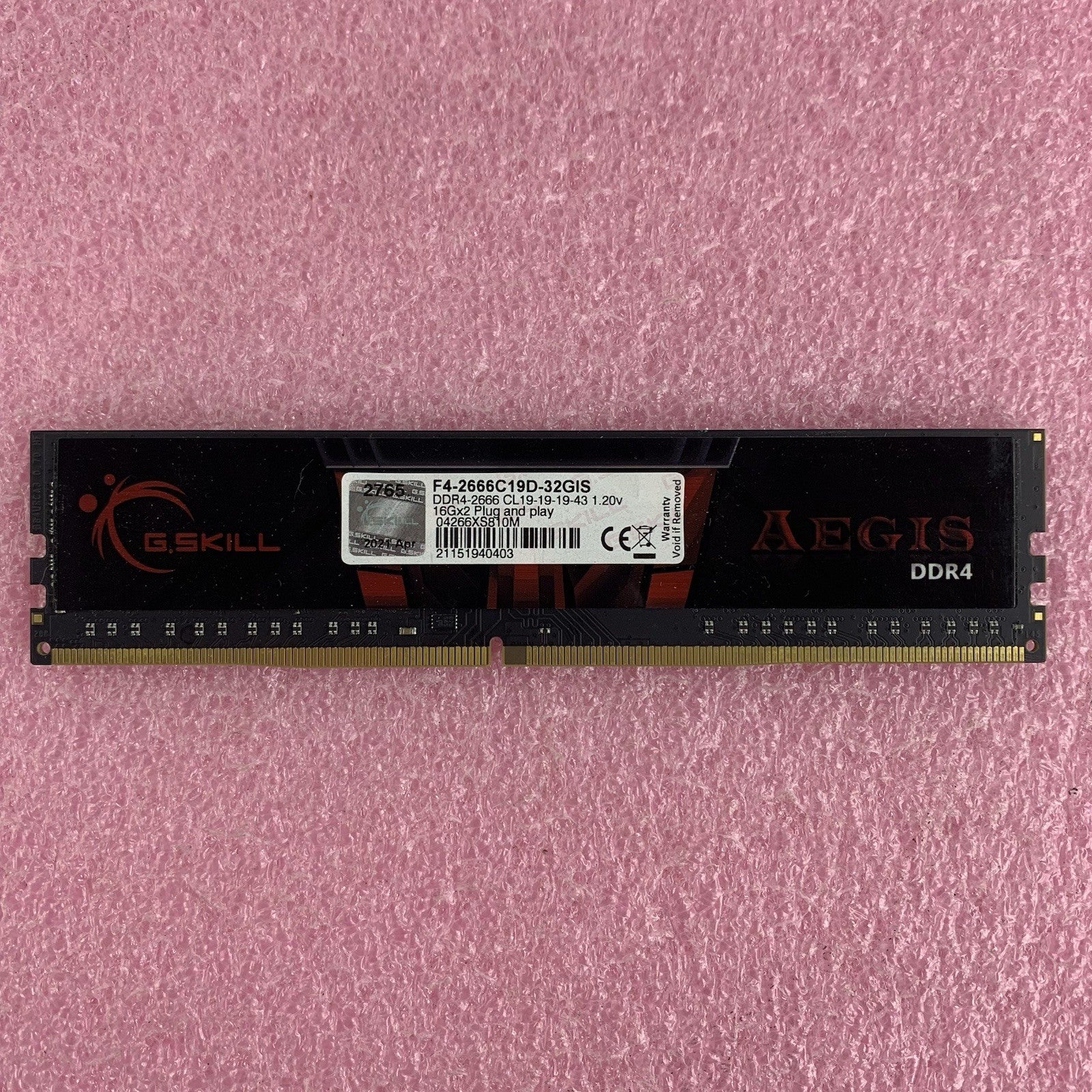 G.SKILL F4-2666C19D-32GIS Aegis Series DDR4 RAM 16 GB  2666MT/S Computer Ram1