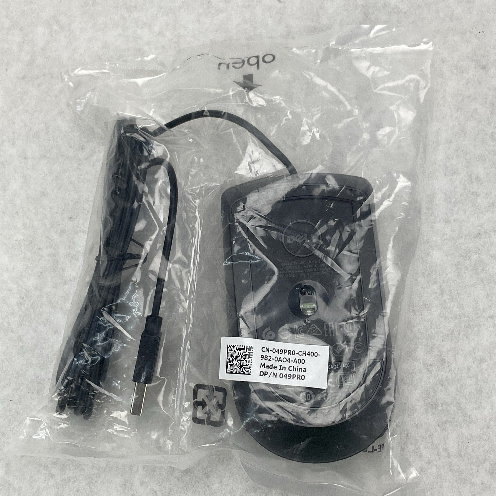 Dell Optical USB 2.0 1000Dpi Scroll Wheel Mouse Black 049PRO Lot of 103